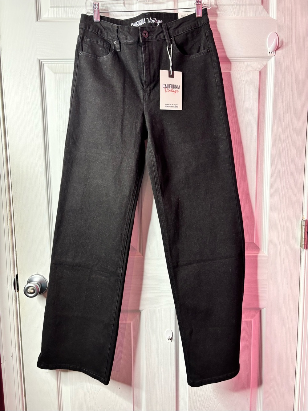 California Vintage NWT BLACK WIDE LEG JEANS